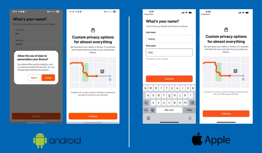 Cách đăng ký tài khoản strava