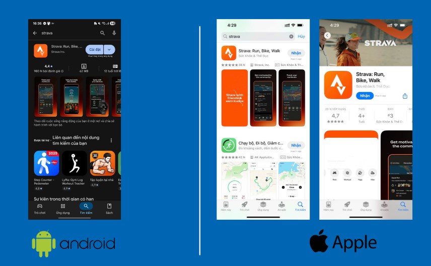 Cách tải ứng dụng strava