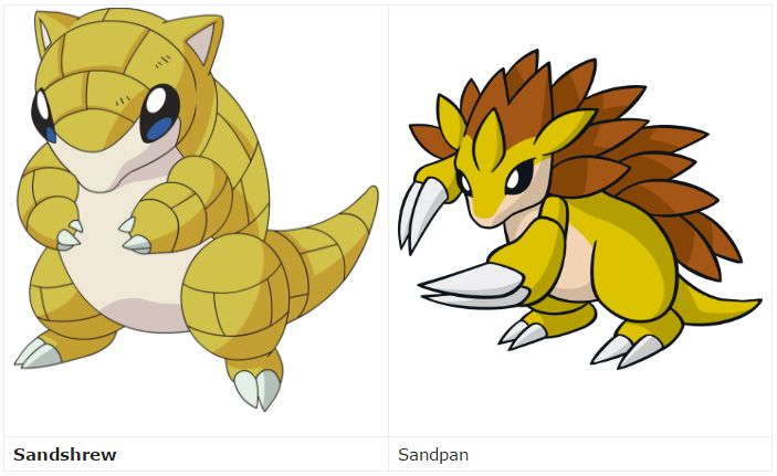 Quá trình tiến hóa của Pokemon Sandslash